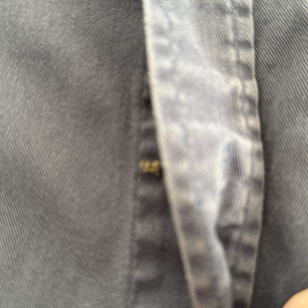 Vintage Woolrich Shirt Men Tall L  Denim Blue  Button Up Long Sleeve Cotton READ - Picture 7 of 8